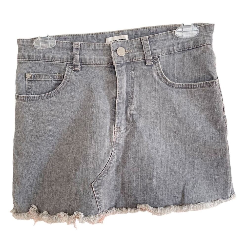 Zadig & Voltaire Juice Color Frayed Hem Denim Mini Skirt Size 6